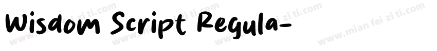 Wisdom Script Regula字体转换